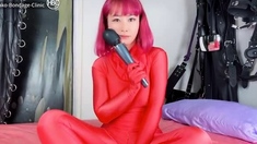 HBC - I tried on the zentai tights I bought during the