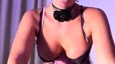 Nasty brunette pornstar with big boobs