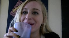 Horny blonde with big tits Stacie passionately fucks a throbbing dick