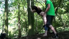 German Couple Fucks In The Woods