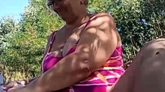 Mature Bitch Been Tied Outdoor Nipples Been Cliped
