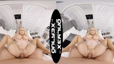 Big tits blonde Angel Wicky heavenly sex in VR
