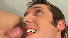 Gay boyfriend deep throats dick and they lick ass before fucking it